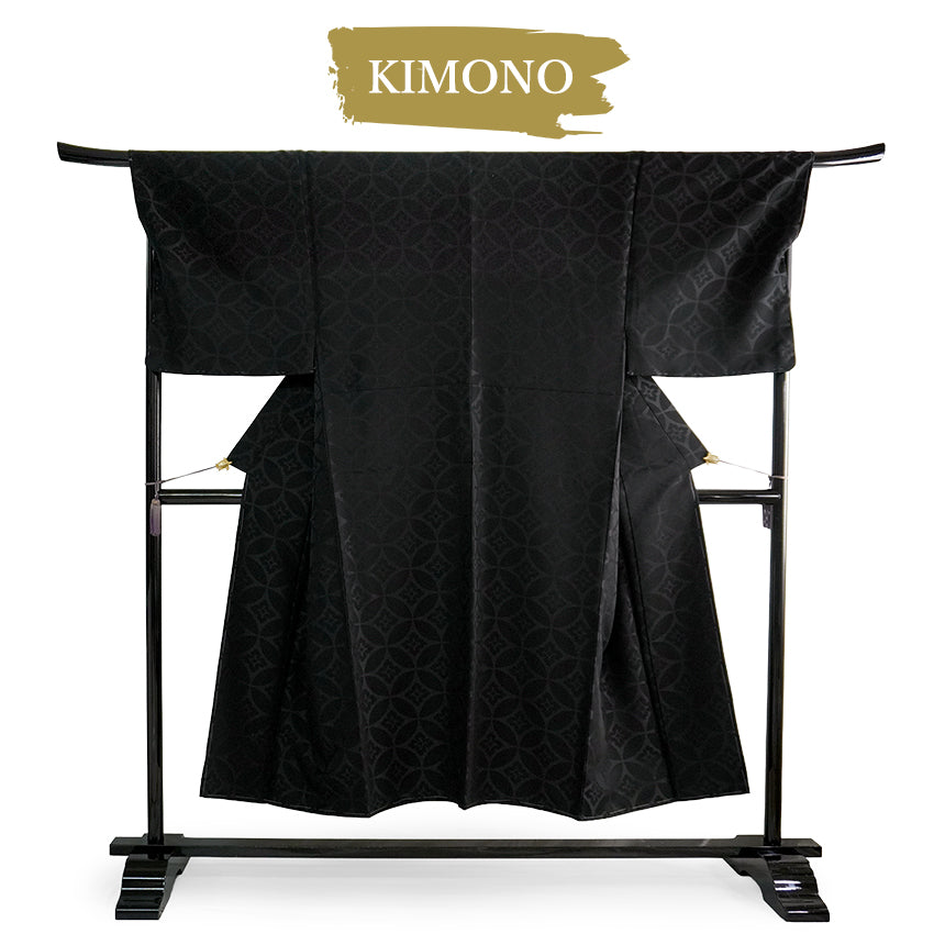 Men’s Haori, Kimono & Hakama 3-Piece Set – Khaki, Black & Gold Traditional Japanese Formal Wear for Graduation, Wedding & Special Occasions