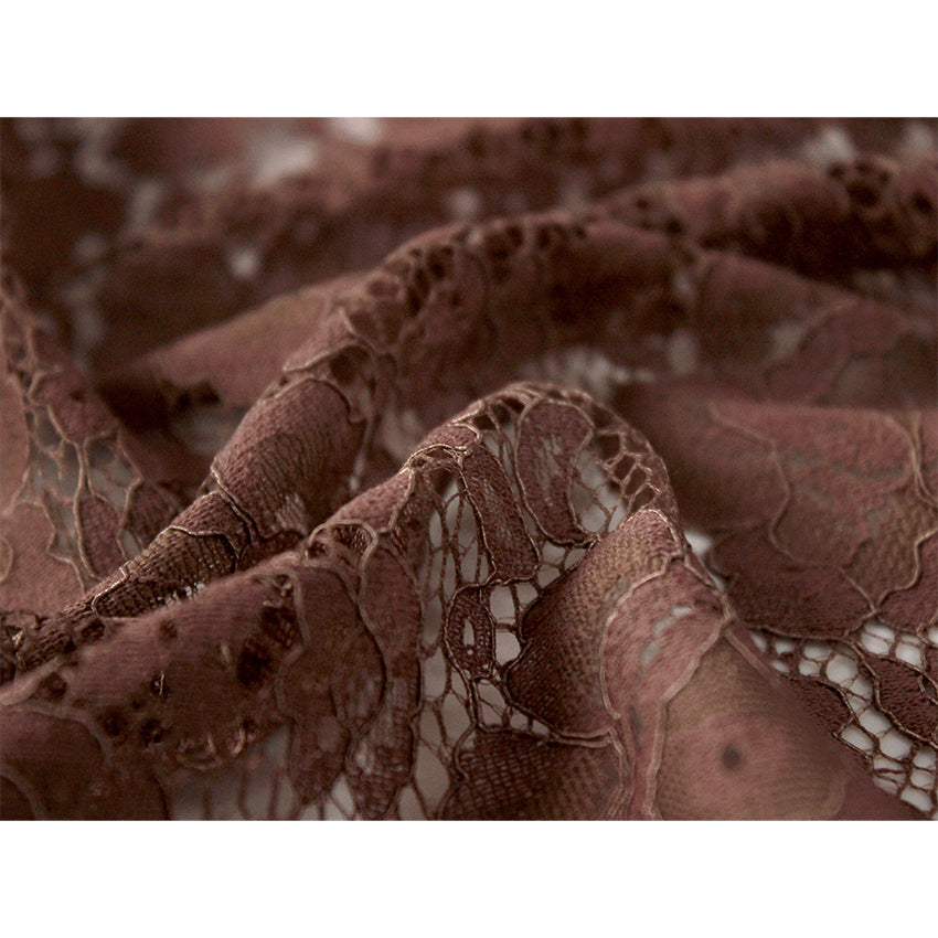 Haori - Lace Kimono Jacket for Women - Lightweight Sheer Dusty Rosewood with Floral Lace Cardigan, The Ultimate Third Piece Layering Cover Up for Spring & Summer
