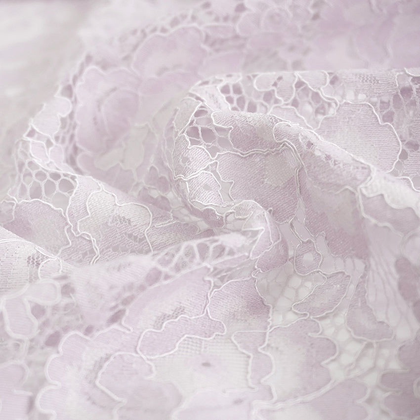 Haori - Lace Kimono Jacket for Women - Lightweight Sheer Ethereal Lavender with Floral Lace Cardigan, The Ultimate Third Piece Layering Cover Up for Spring & Summer