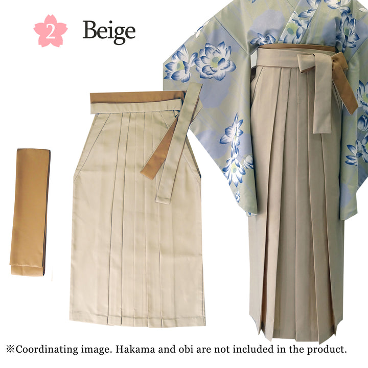 Woman's HAKAMA ＆ shita OBI (2-piece set)【S/M/L/LL】