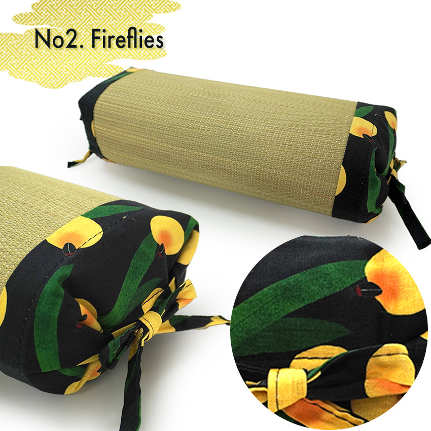 Igusa Pillow, Japanese Tatami Style Bedding, Goldfish, Fireflies,  Peony pattern.