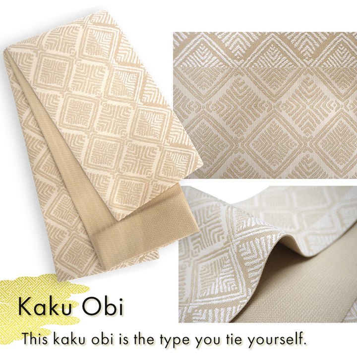 Men's Yukata Cotton & Linen Coordinate Set For Beginners : Solid Black Yukata