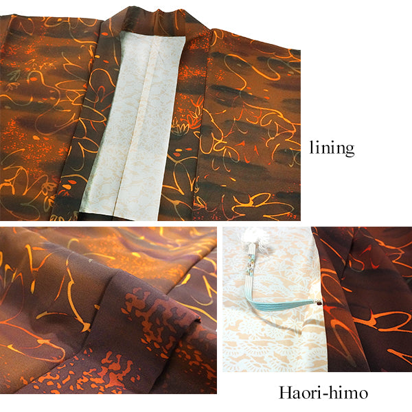 Gender-Neutral Vintage Haori Jacket ,Pine tree design with
