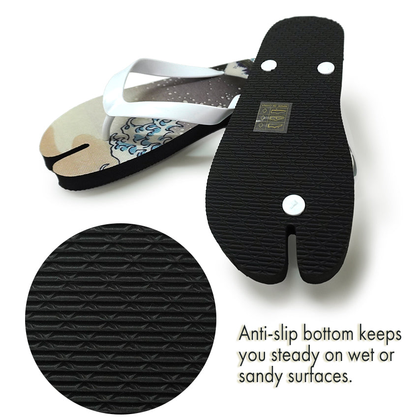 Bold Ukiyo-e Tabi Sandals ,tiger, Dragon, The Great Wave – A Unique Japanese Twist on Summer Style!