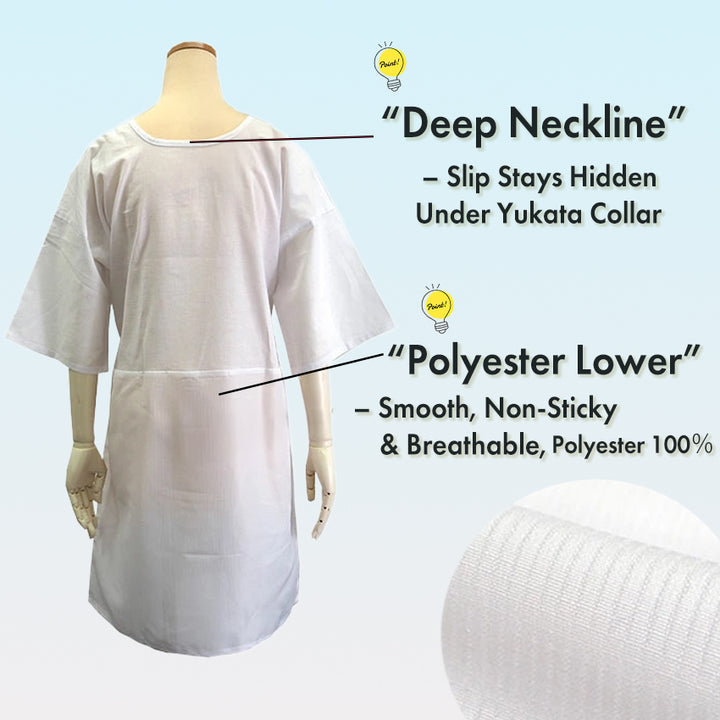 Yukata Dressing / Essential 4‑Piece Yukata Undergarment & Kimono Kit –  Kimono Slip, Mesh Ita, 2 Ties for Flawless Fit