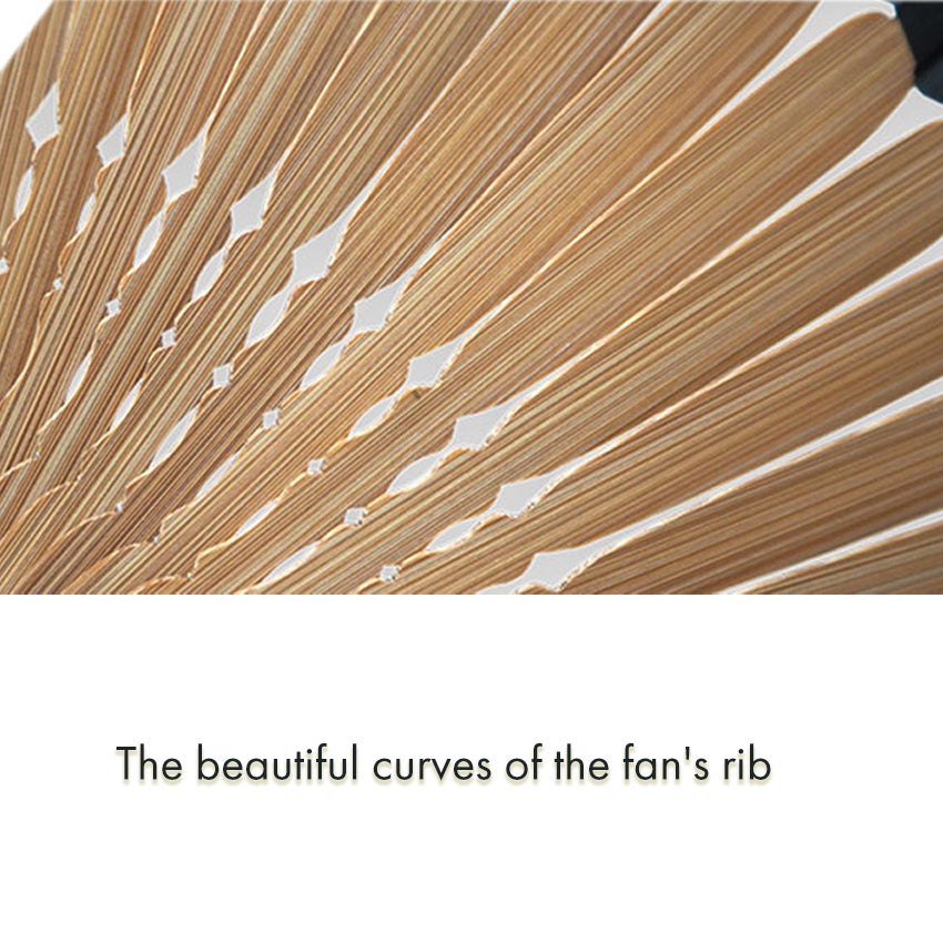 Folding Hand Fan for Men ,Surface Silk, Bamboo Frame,  Black base, Waves & Dragon Design