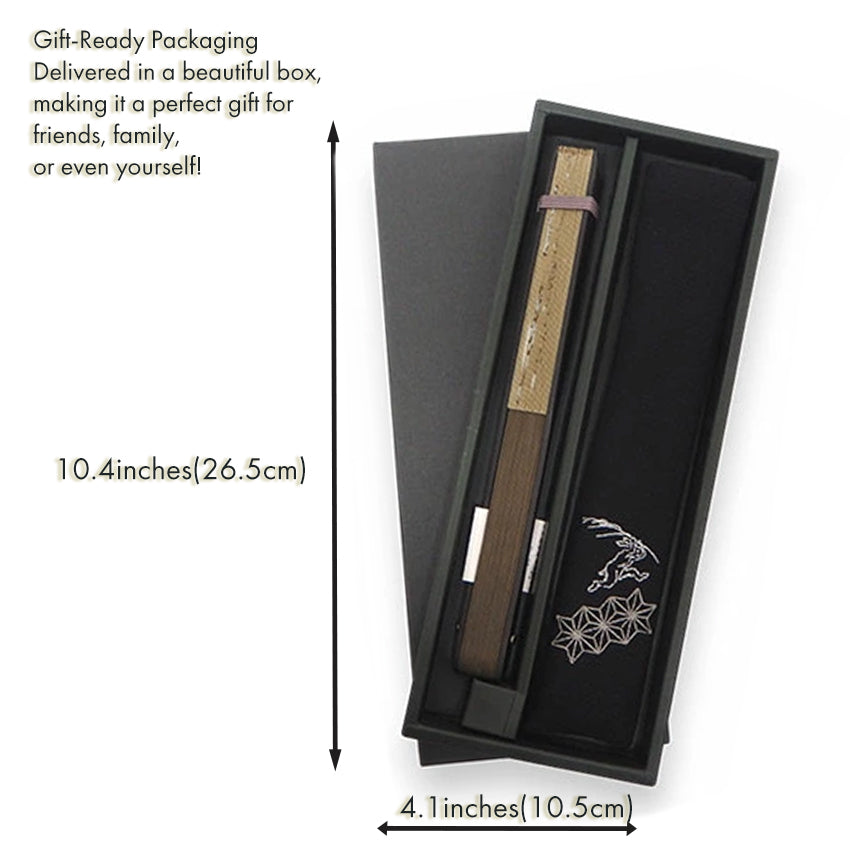 Folding Hand Fan for Men,Surface Cotton ,Bamboo Frame,  Beige base ,  “Chōjū-giga” animal caricatures  design