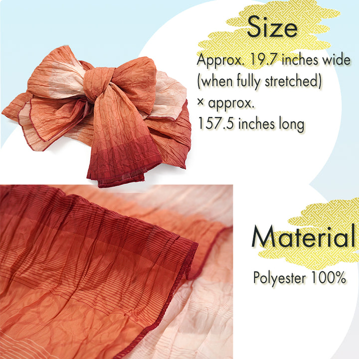 Soft Heko Obi - Lightweight Japanese Kimono Belt for Yukata or Casual Wear Orange