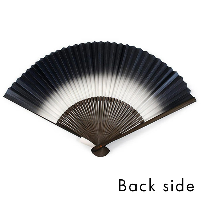 Folding Hand Fan for Lady's, Paper Fabric ,Bamboo Frame,Deep navy & Off white base, elegant wisteria design