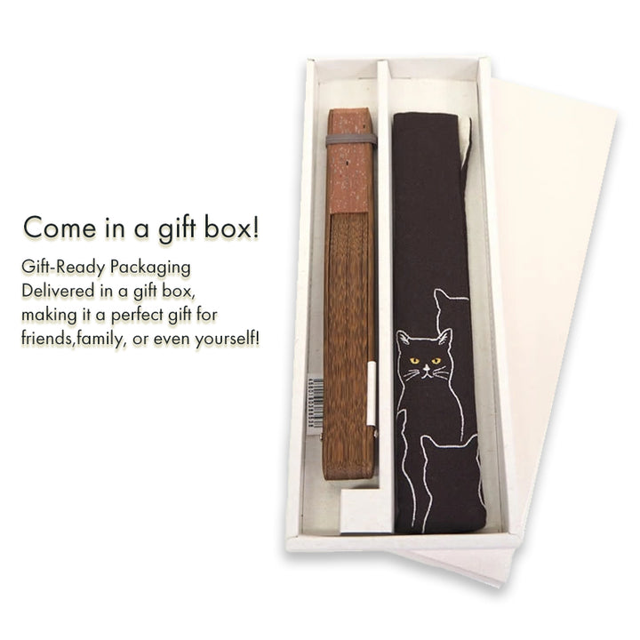 Folding Hand Fan for Lady's ,Surface Cotton, Bamboo Frame, Pink Beige base Singing Cat Pattern