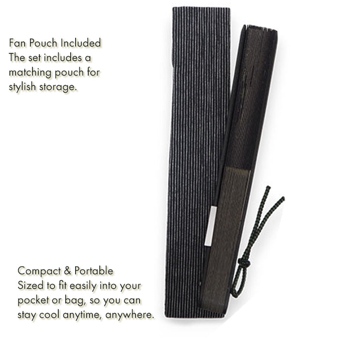 Folding Hand Fan for Men ,Surface Cotton, Bamboo Frame, Black base,  frogs playing with raindrops on lotus