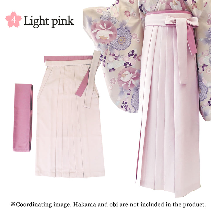 Woman's HAKAMA ＆ shita OBI (2-piece set)【S/M/L/LL】