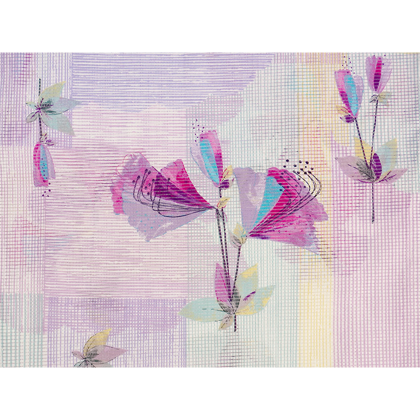 Lightweight Cotton Yukata for Women, Purple base, azalea flower pattern – Inspired by Kaneko Misuzu’s Poetry, Summer Japanese Kimono Robe