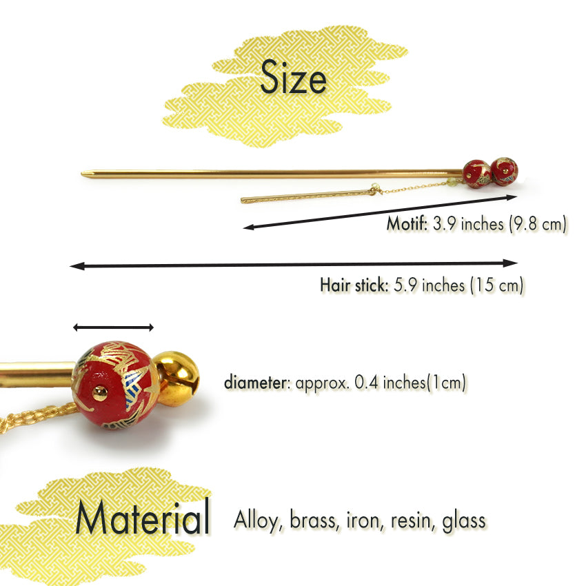 Japanese Traditional Kanzashi Hair Pin Stick , Origami Crane Design