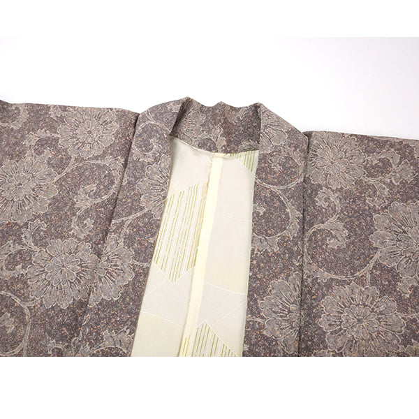 Vintage Haori Kimono Jacket Silk, Dusky Purple base, hrysanthemum