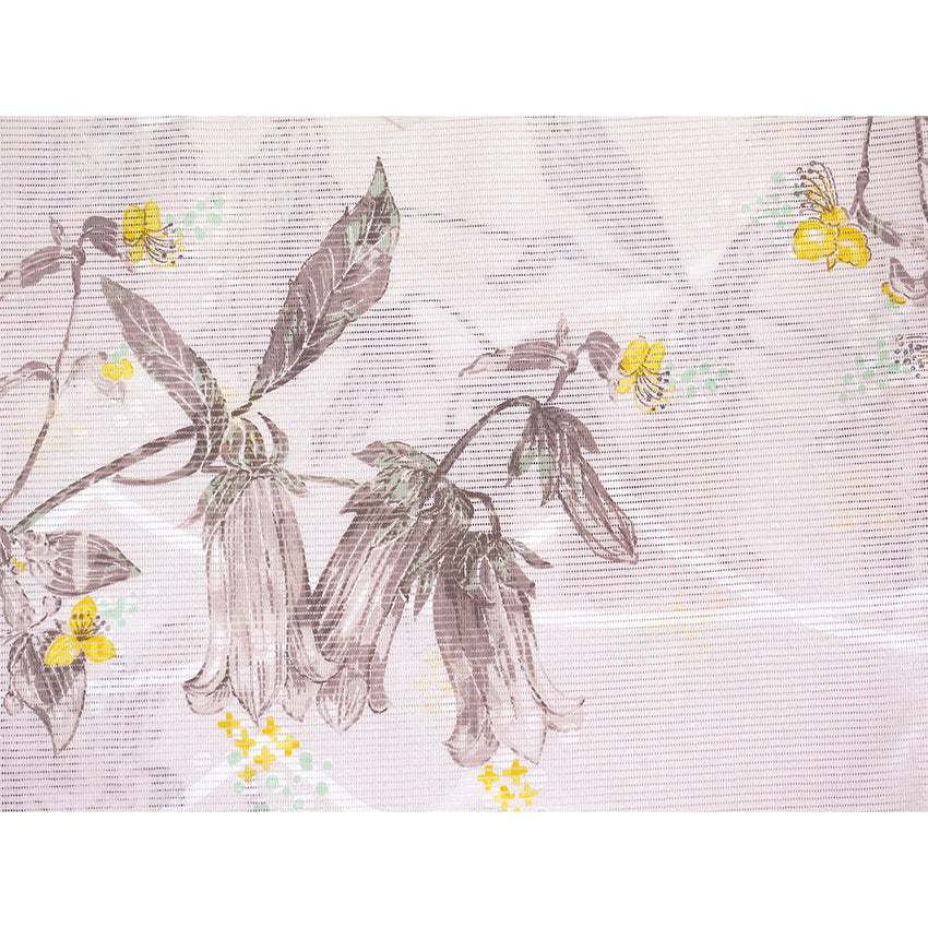 Lightweight Cotton Yukata for Women, muted pastel pink base, Bellflowers pattern– Inspired by Kaneko Misuzu’s Poetry, Summer Japanese Kimono Robe