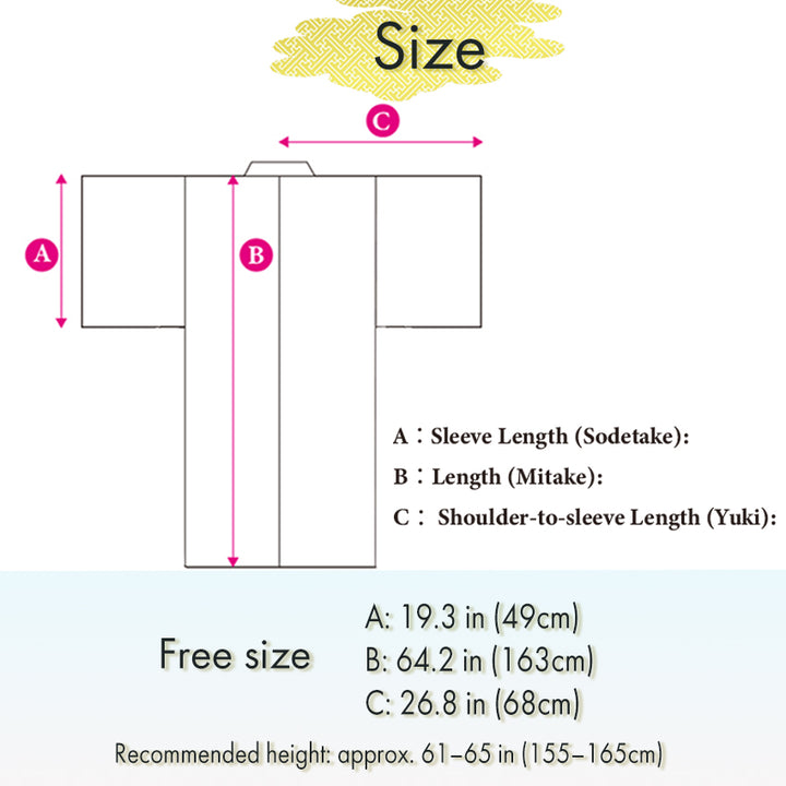 Women's Lightweight Cotton Yukata ＆Obi -2piece Coordinate set, Casual Summer Kimono  -Navy Base with Nadeshiko Flowers