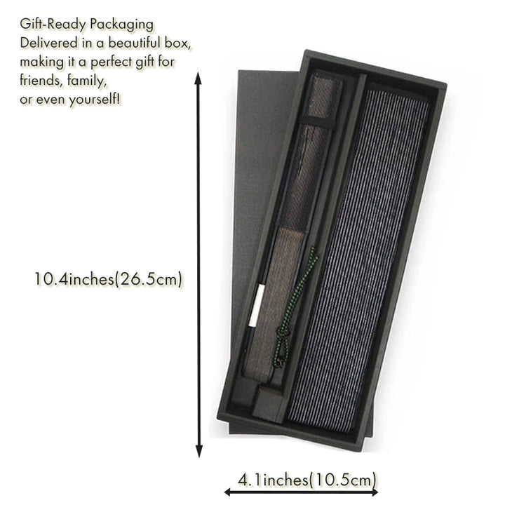 Folding Hand Fan for Men ,Surface Cotton, Bamboo Frame, Black base,  frogs playing with raindrops on lotus