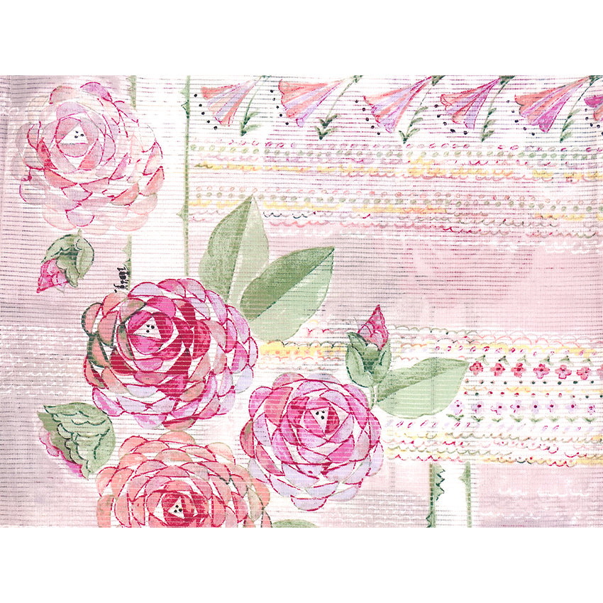 Lightweight Cotton Yukata for Women, grayish pink base, roses Flowers pattern– Inspired by Kaneko Misuzu’s Poetry, Summer Japanese Kimono Robe