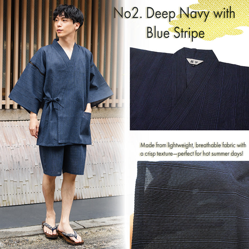 Men’s Cool & Comfortable Cotton-Blend Jinbei – A Japanese Summer Classic!