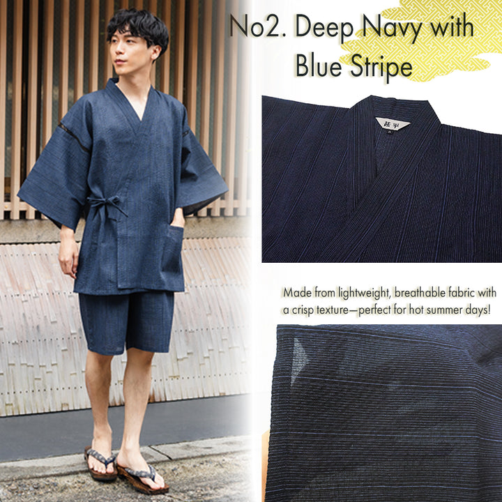 Men’s Cool & Comfortable Cotton-Blend Jinbei – A Japanese Summer Classic!