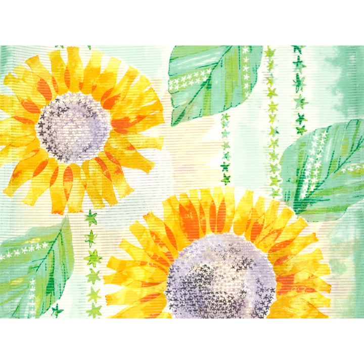 Lightweight Cotton Yukata for Women, Yellow Sunflower pattern– Inspired by Kaneko Misuzu’s Poetry, Summer Japanese Kimono Robe