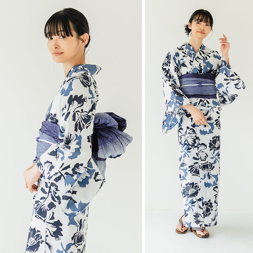 Soft Heko Obi - Lightweight Japanese Kimono Belt for Yukata or Casual Wear Navy