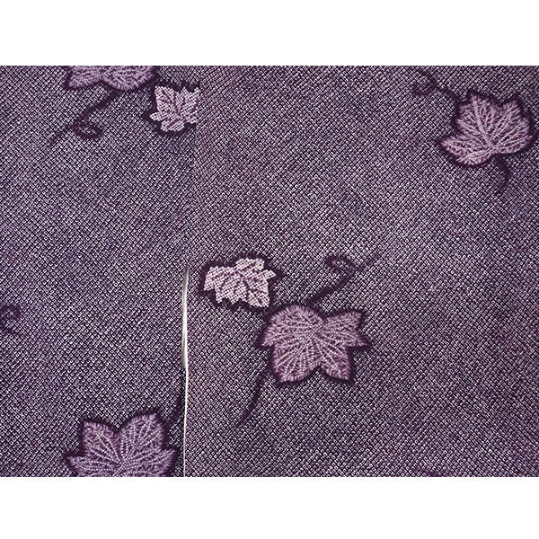 Vintage Haori Kimono Jacket Silk, Deep purple base, “Kanoko” , Ivy Vine Design