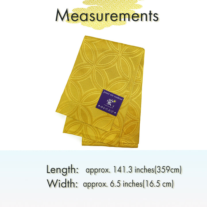 Women's Lightweight Cotton Yukata ＆Obi -2piece Coordinate set, Casual Summer Kimono -White Base with Chrysanthemum Allover