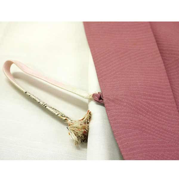 Vintage Haori Kimono Jacket Silk, Deep Red base, Wave Pattern