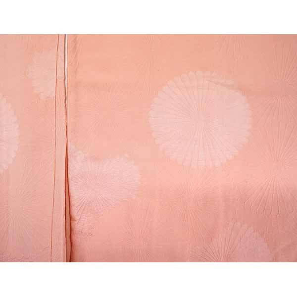 Vintage Haori Kimono Jacket Silk, Pastel Orange base, Chrysanthemums