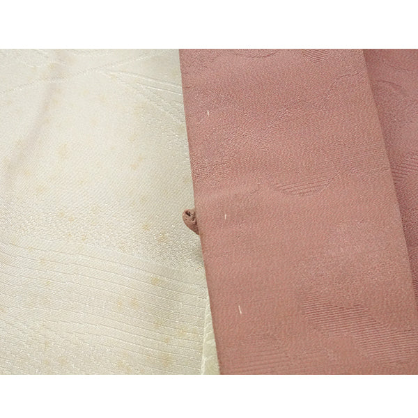 Vintage Haori Kimono Jacket Silk, Reddish-purple base, Cloud Motif (Kumodori)