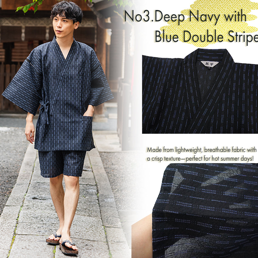 Men’s Cool & Comfortable Cotton-Blend Jinbei – A Japanese Summer Classic!