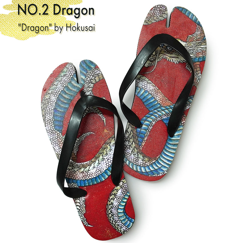 Bold Ukiyo-e Tabi Sandals ,tiger, Dragon, The Great Wave – A Unique Japanese Twist on Summer Style!
