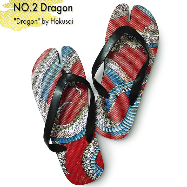 Bold Ukiyo-e Tabi Sandals ,tiger, Dragon, The Great Wave – A Unique Japanese Twist on Summer Style!