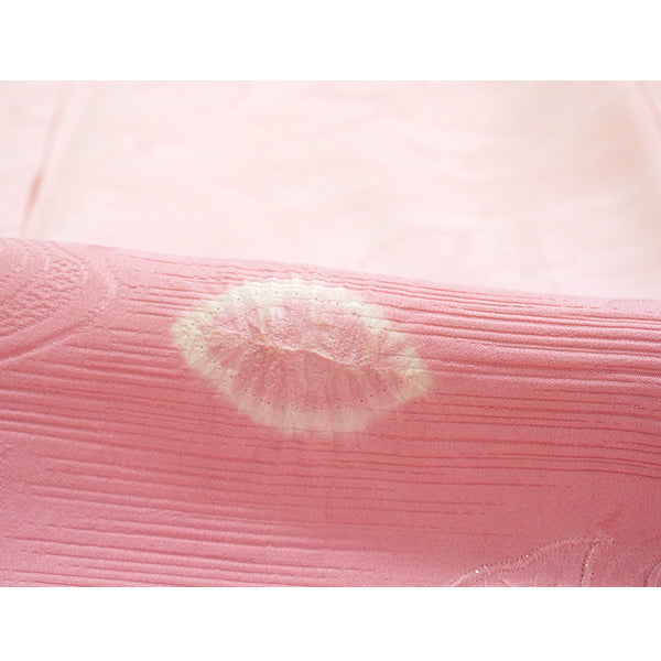 Vintage Haori Kimono Jacket Silk, Pink Gradient base, Flowing Water and Leaves