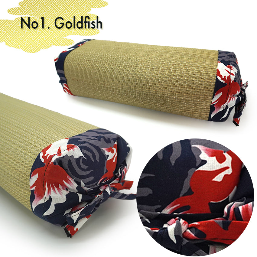 Igusa Pillow, Japanese Tatami Style Bedding, Goldfish, Fireflies,  Peony pattern.