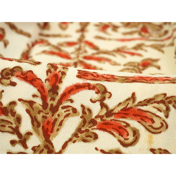 Vintage Haori Kimono Jacket Silk, Ivory base, Botanical Design