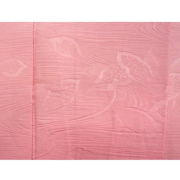 Vintage Haori Kimono Jacket Silk, Pink Gradient base, Flowing Water and Leaves