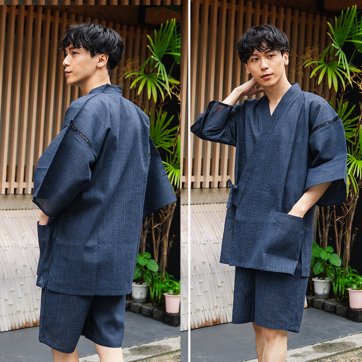 Men’s Cool & Comfortable Cotton-Blend Jinbei – A Japanese Summer Classic!