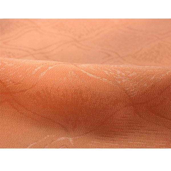 Vintage Haori Kimono Jacket Silk, Orange base, Diamond Grid (Hishikōshi)