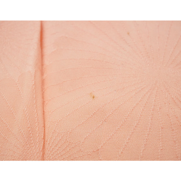 Vintage Haori Kimono Jacket Silk, Pastel Orange base, Chrysanthemums