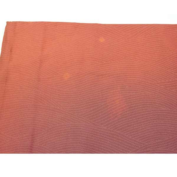 Vintage Haori Kimono Jacket Silk, Deep Red base, Wave Pattern