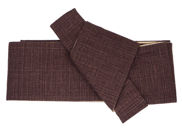 Men's Yukata Coordinate Set of 3 For Beginners :Navy Yukata&Brown Obi