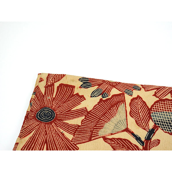 Vintage Haori Kimono Jacket Silk,Beige base, Elegant Floral Pattern