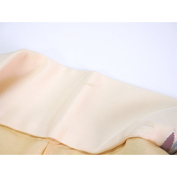 Vintage Haori Kimono Jacket Silk, Ivory Beige base,Chrysanthemums