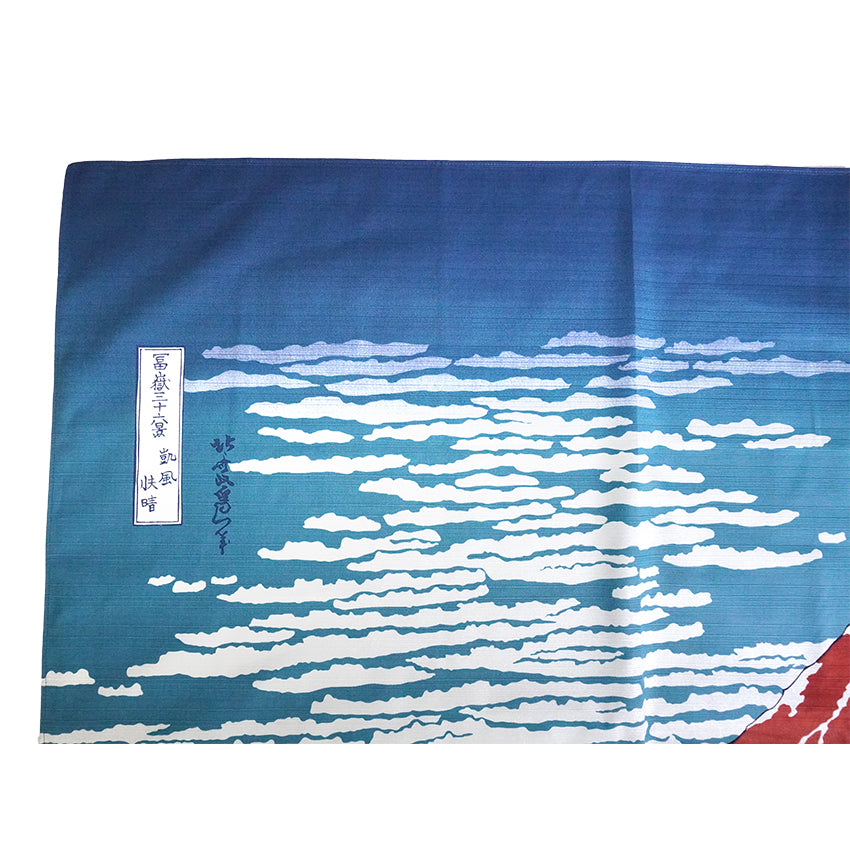 Furoshiki –japanese traditional wrapping cloth, 41.0 inch, cotton , Hokusai – Red Fuji design, iconic ukiyo-e