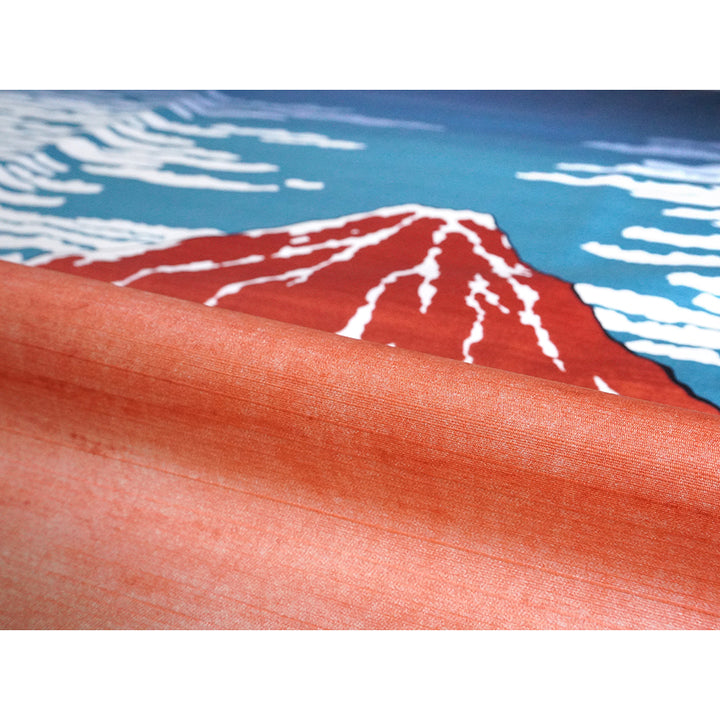 Furoshiki –japanese traditional wrapping cloth, 41.0 inch, cotton , Hokusai – Red Fuji design, iconic ukiyo-e