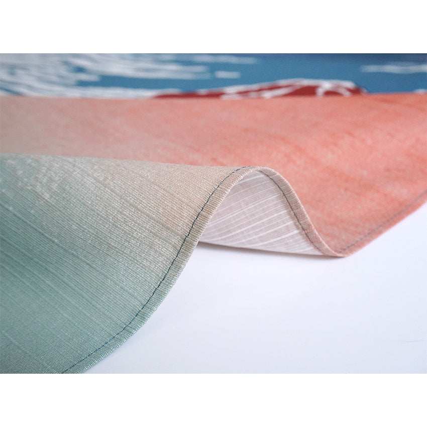 Furoshiki –japanese traditional wrapping cloth, 41.0 inch, cotton , Hokusai – Red Fuji design, iconic ukiyo-e