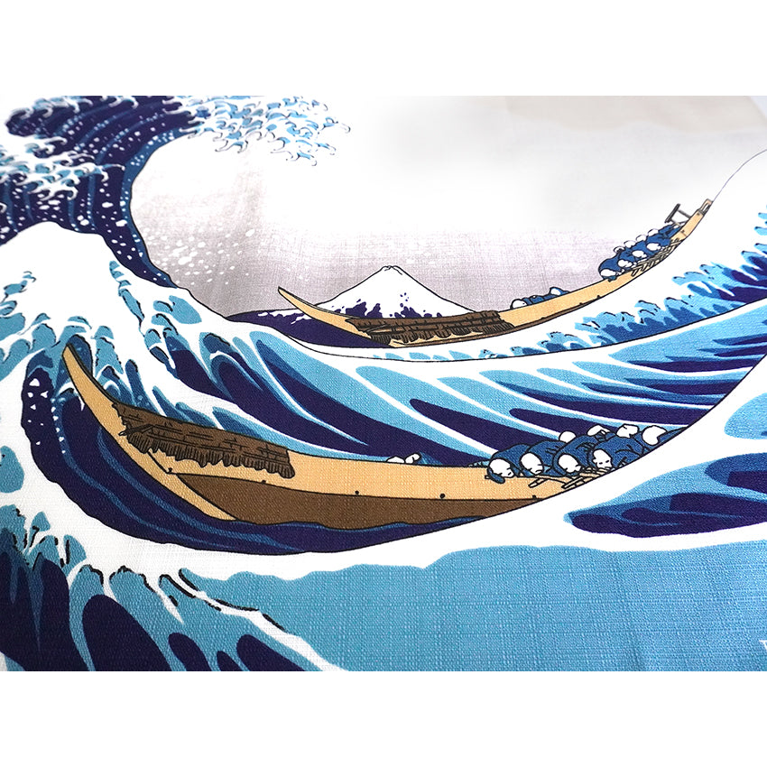 Furoshiki –japanese traditional wrapping cloth, 27.5inch, 41.0inch, cotton , Hokusai’s iconic ukiyo-e
